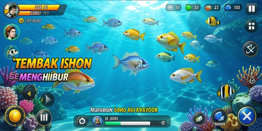 Screenshot menampilkan gameplay seru dalam game Tembak Ikan 33L.