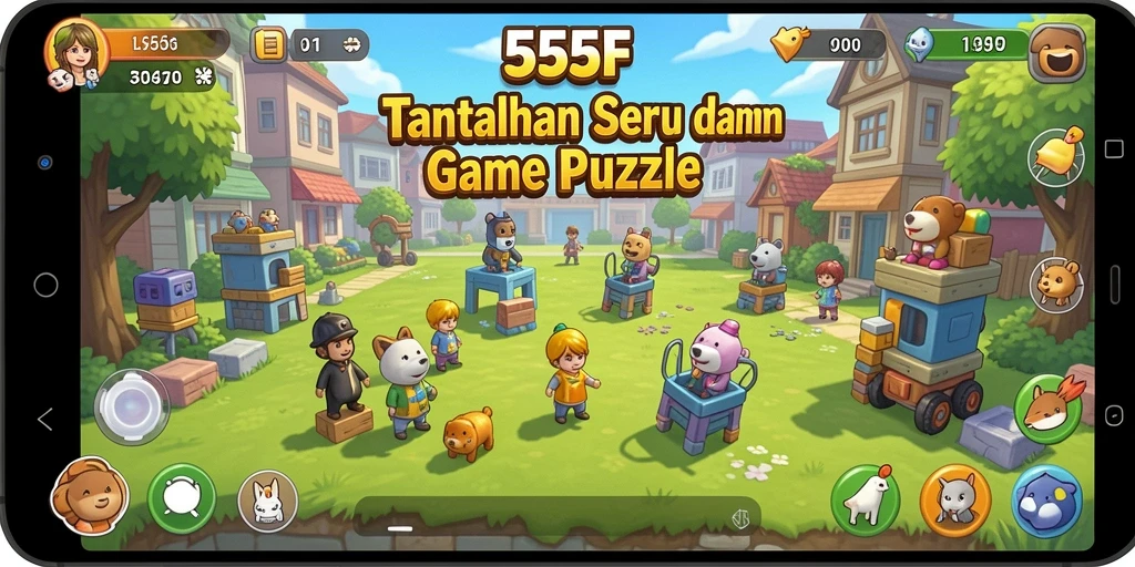 Menampilkan gameplay menarik dalam tantangan puzzle.
