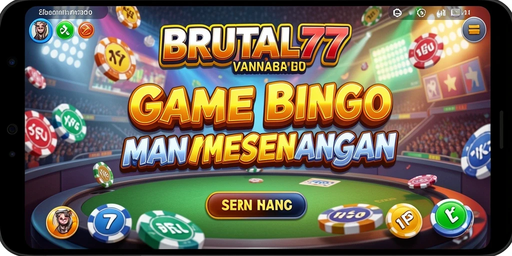 Tampilan gameplay seru dari game Bingo BRUTAL77 yang menampilkan keseruan bermain.