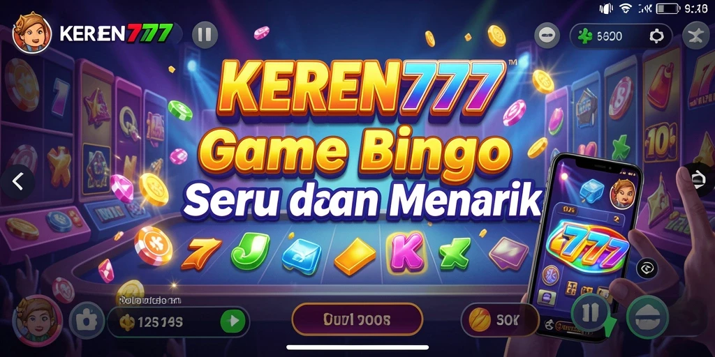 Tampilan menarik gameplay Bingo dalam KEREN777.