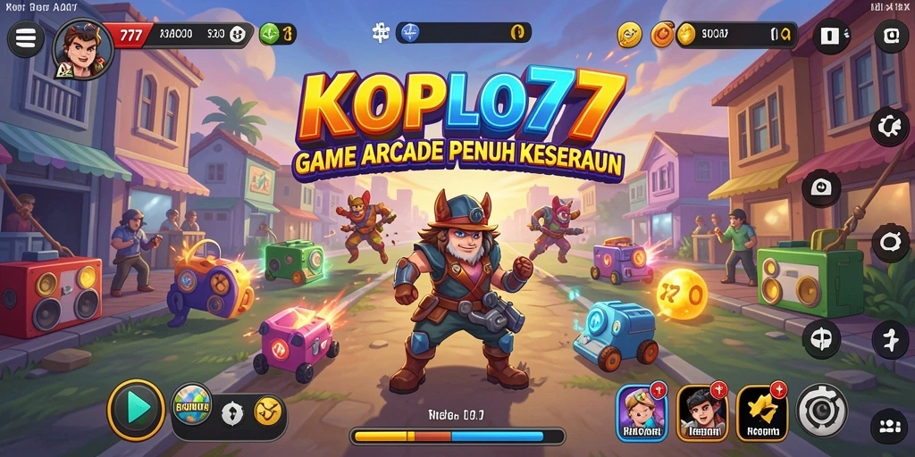 Tampilan gameplay menarik dari KOPLO77 dalam aksi arcade.