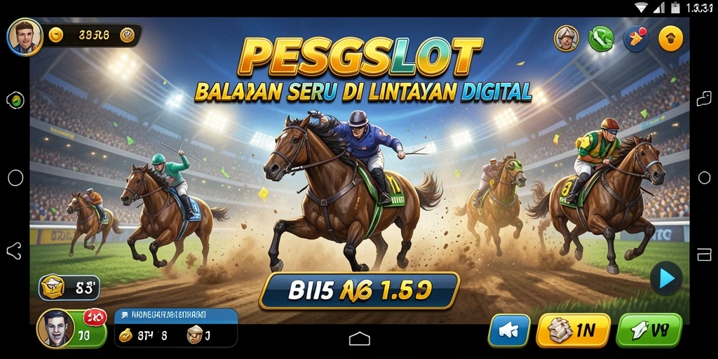 Tampilan gameplay balapan yang mendebarkan di PESGSLOT.