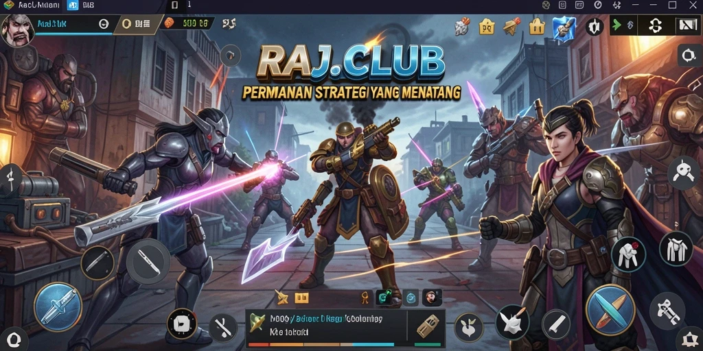 Tampilan gameplay menegangkan dan penuh strategi RAJACLUB.